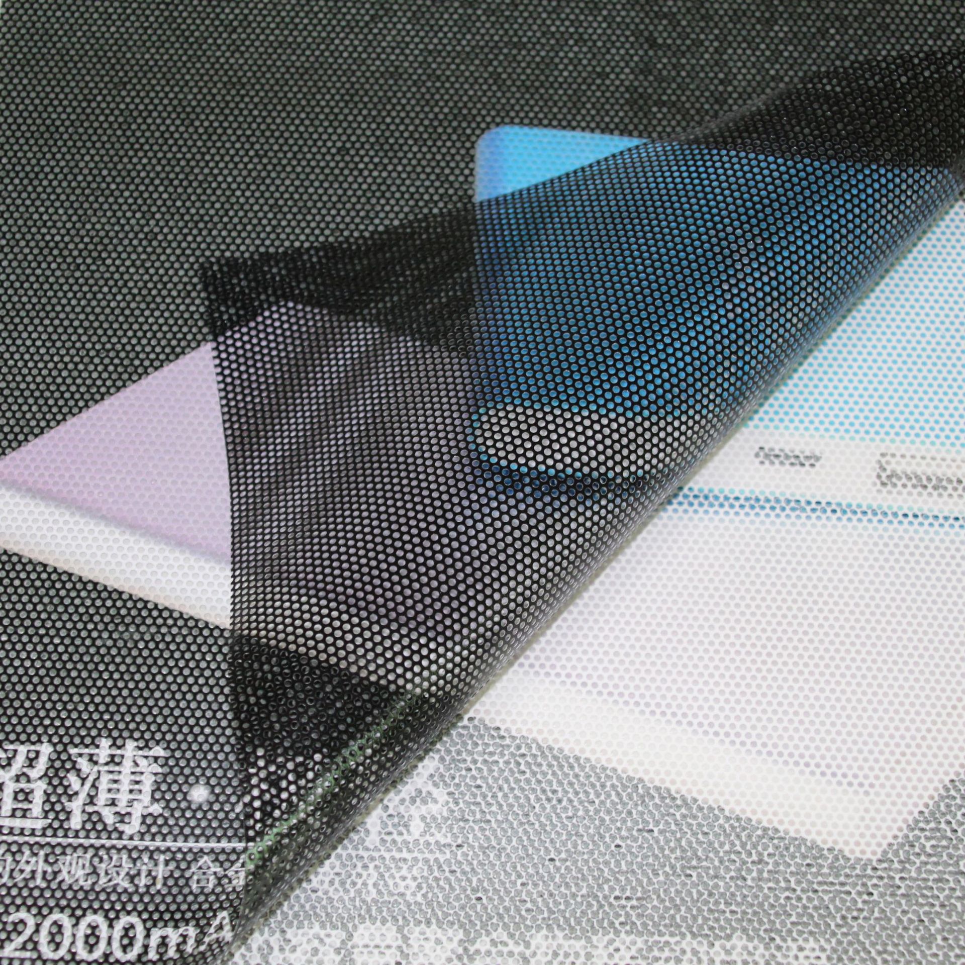 单孔透喷绘防水防晒高清写真橱窗玻璃贴广告透视车身贴厂家直销