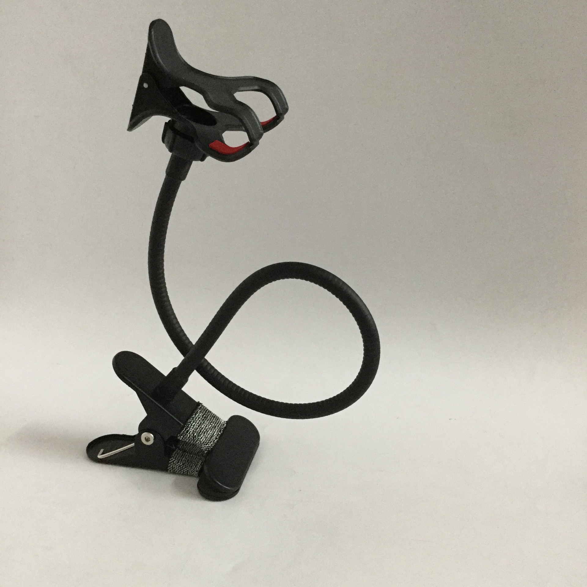 多功能金属可弯曲手机支架 桌面床头手机架子懒人直播用夹子支架