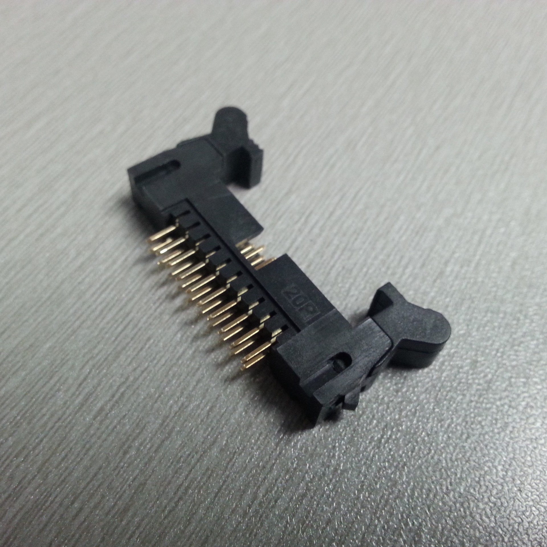 直插dip 2*10双排直针插座 dc2牛角 间距2.0mm 20p直针牛角连接器