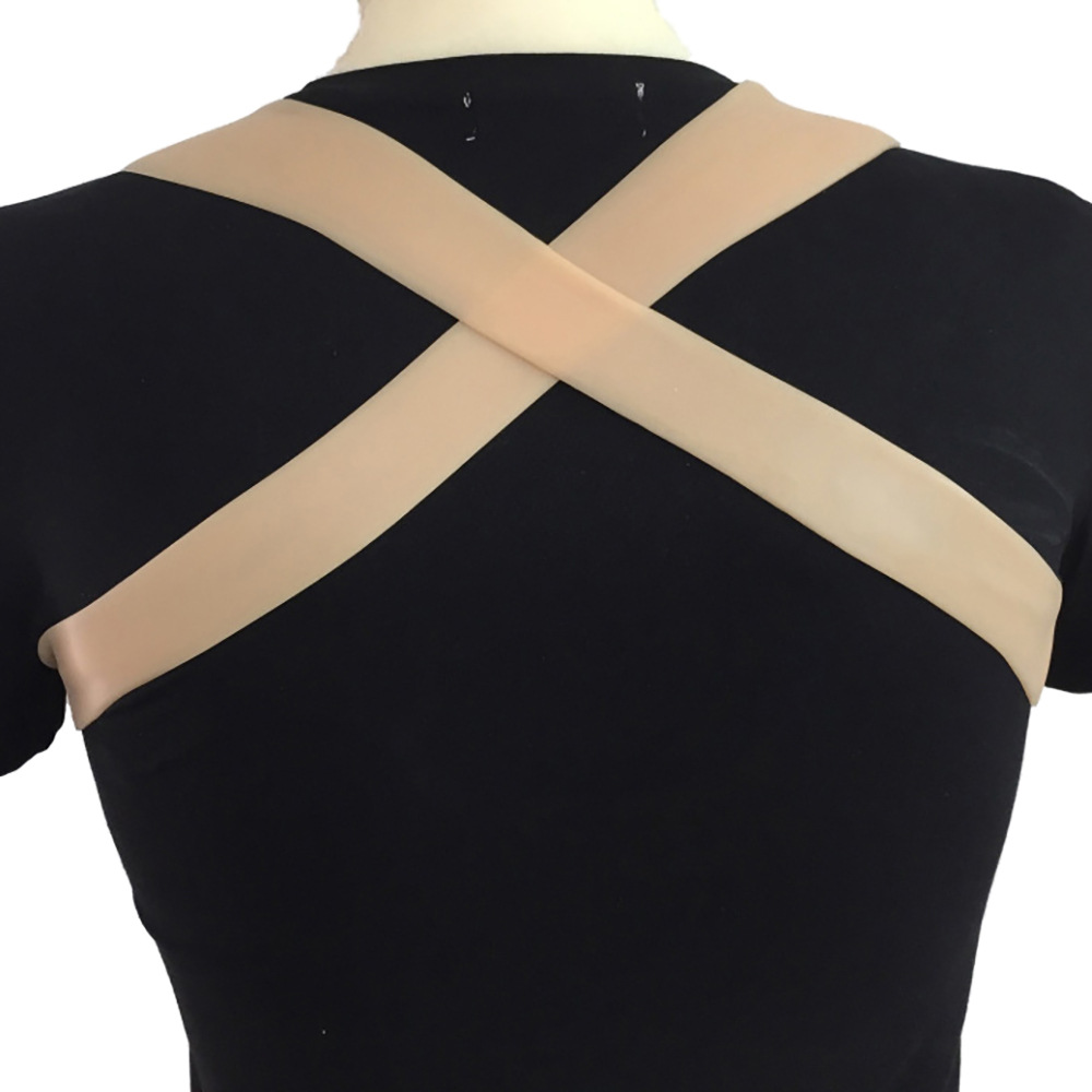 肩带款无皮连体义乳 伪娘cd变装皮肤胶义乳 男扮女装假胸假乳房