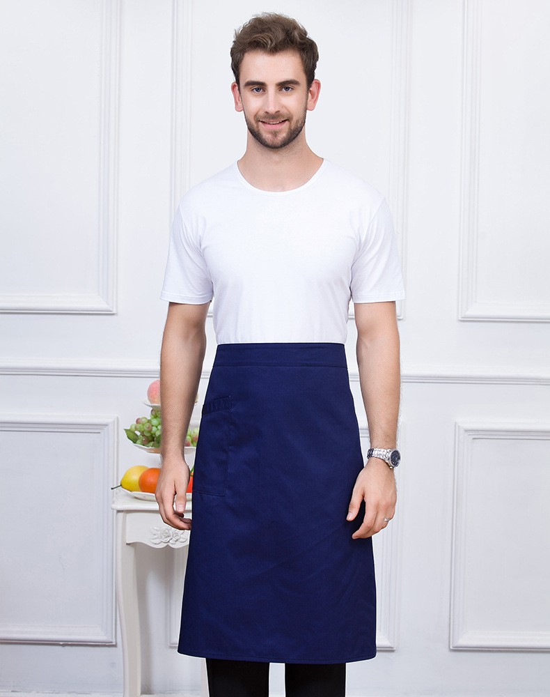 批发厨师围裙酒店饭店厨房厨师长后厨防水围裙短款厨师围腰男