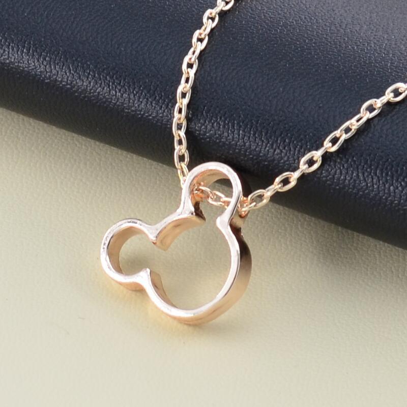 k1073欧美新款动物项链爆款简约女镂空米奇吊坠米老鼠项链批发