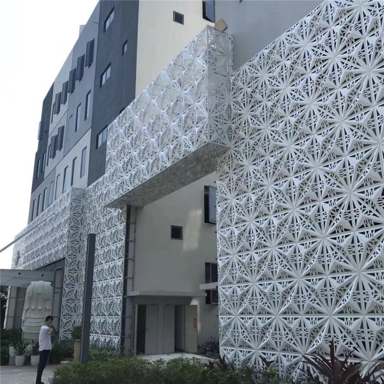 楼盘/小区外墙装饰镂空雕花铝单板 3d造型铝合金单板