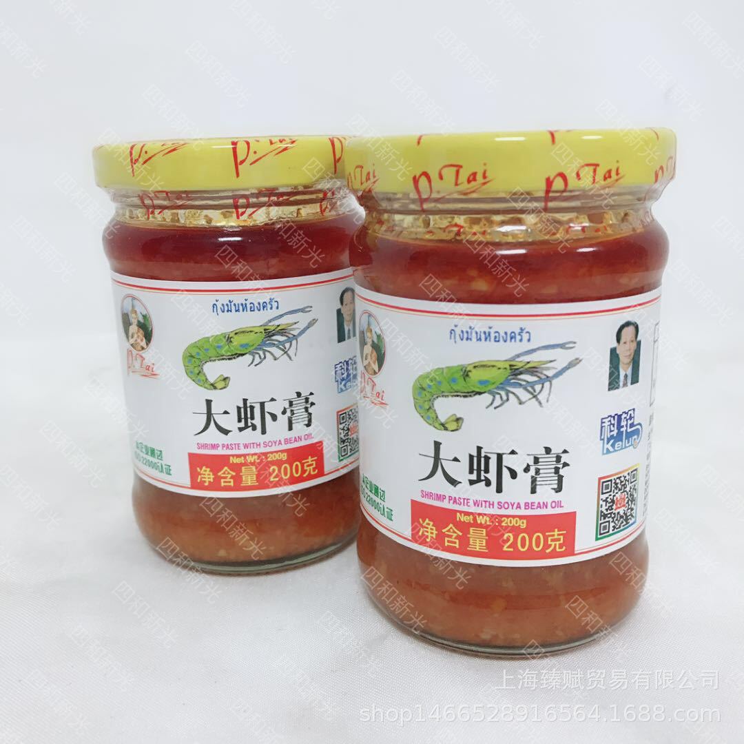 潘泰优品科轮大虾膏200g*24 泰国风味炒饭原料虾头油虾酱蘸酱炒菜