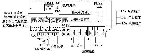 可控硅直流电机调速器1kw直流电机调速器mmt220dr10al