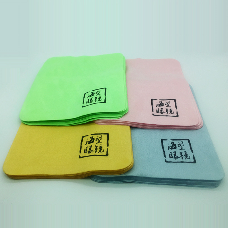 眼镜布印字 批发定做眼镜布 鹿皮清洁布定制印logo 眼镜清洁布