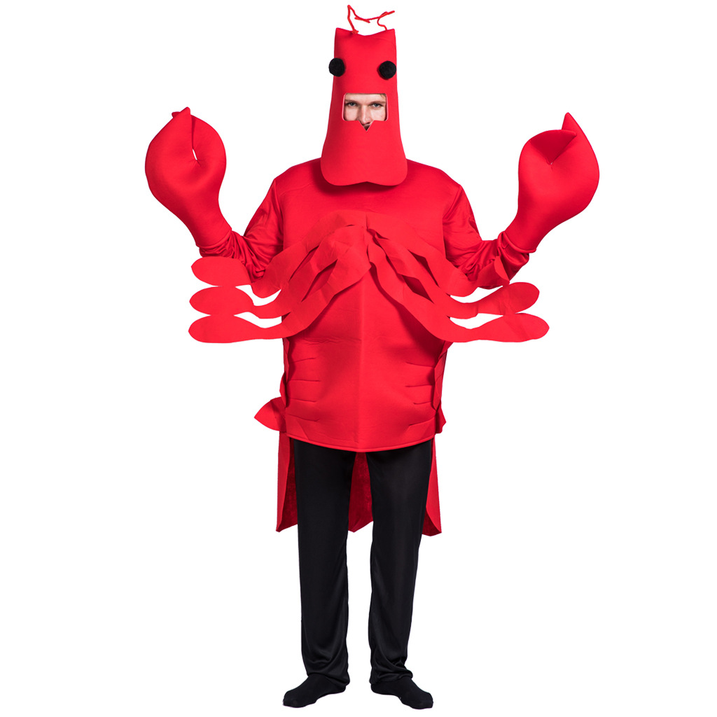 Factory in Stock Party Funny Stage Costume Marine Life Synthetic Sponge Food Red Lobster Halloween Costume