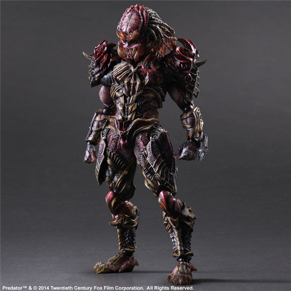异形大战 play arts pa改 铁血战士 猎食者 带支架 可动盒装手办