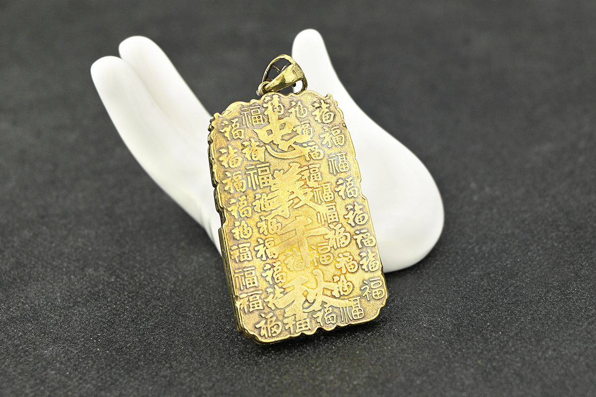 复古黄铜忠义千秋关公吊牌子关圣帝君平安符纯铜雕刻关公汽车挂件