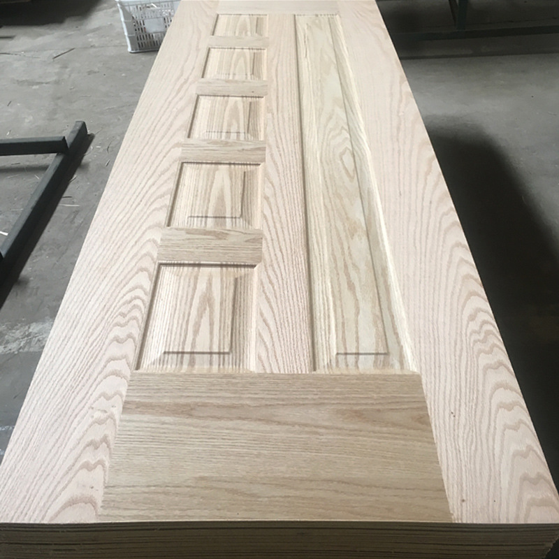 天然红橡木皮模压门皮定制尺寸模压门板实木复合门板家具