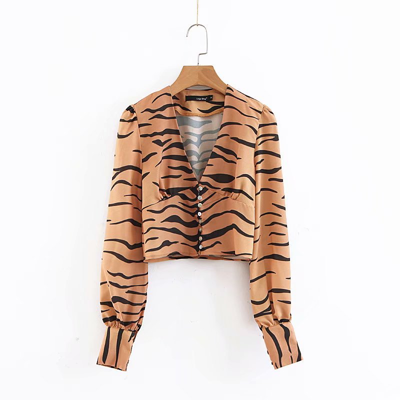 秋季虎纹女装图片