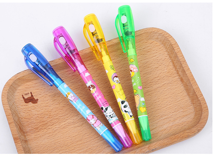 儿童无色笔隐形写字笔学生创意多功能圆珠笔紫外线荧光记号魔术笔