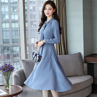 夏季长袖连衣裙名媛