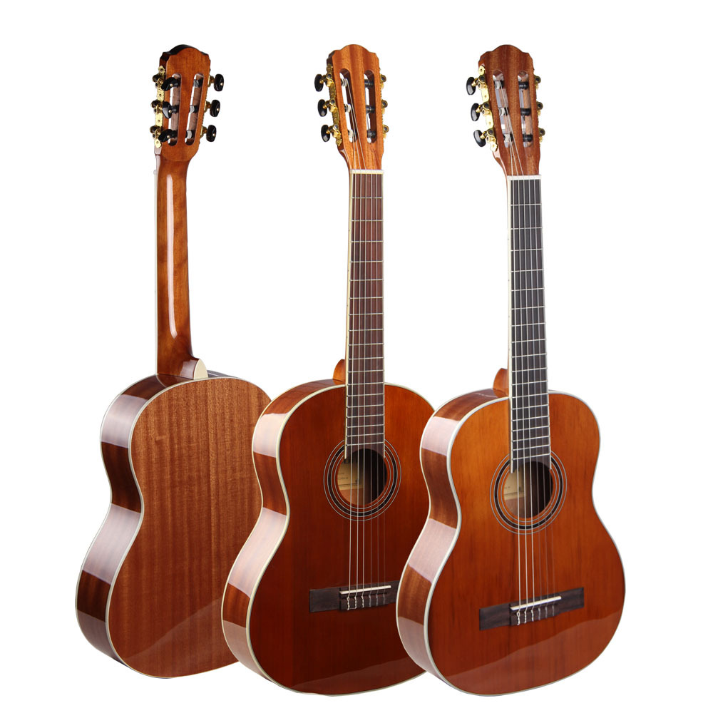 厂家供应34寸36红杉单板沙比利旅行小古典尼龙弦乐器吉他生产批发