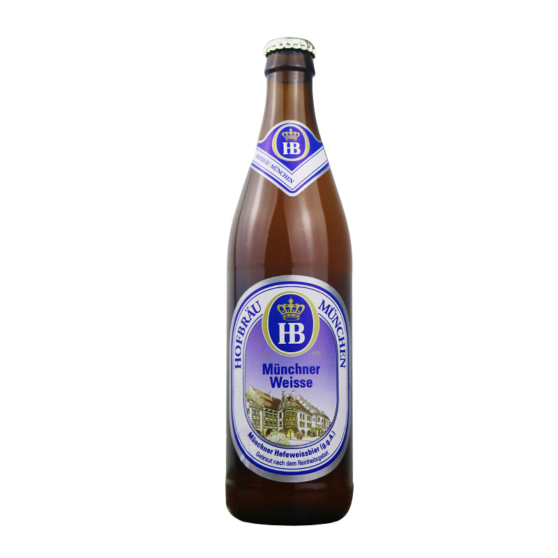 德国进口 hb啤酒德国慕尼黑皇家小麦啤酒 白啤酒500ml*20瓶