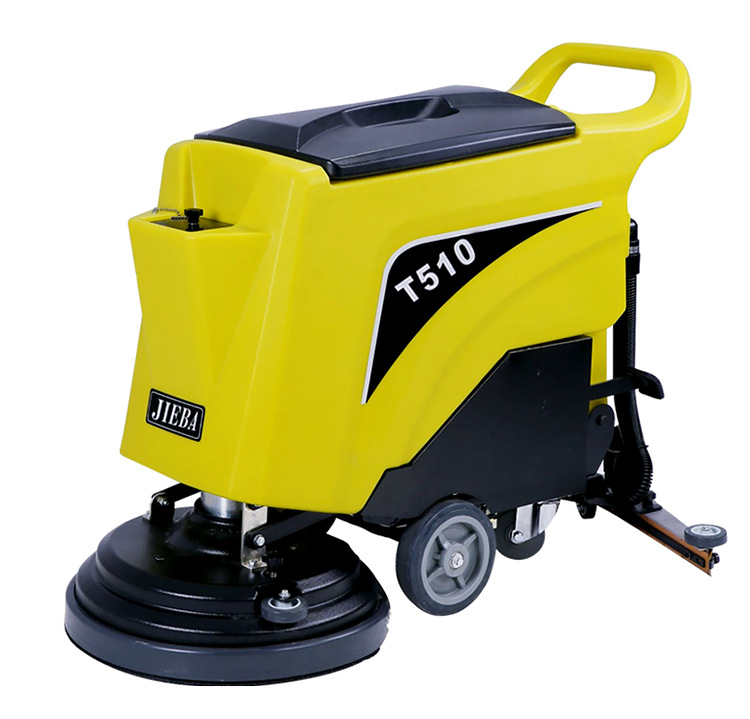 洁霸刷地机_厂家直洁霸t510电瓶刷地机全自动手推洗地车洗地机大功率