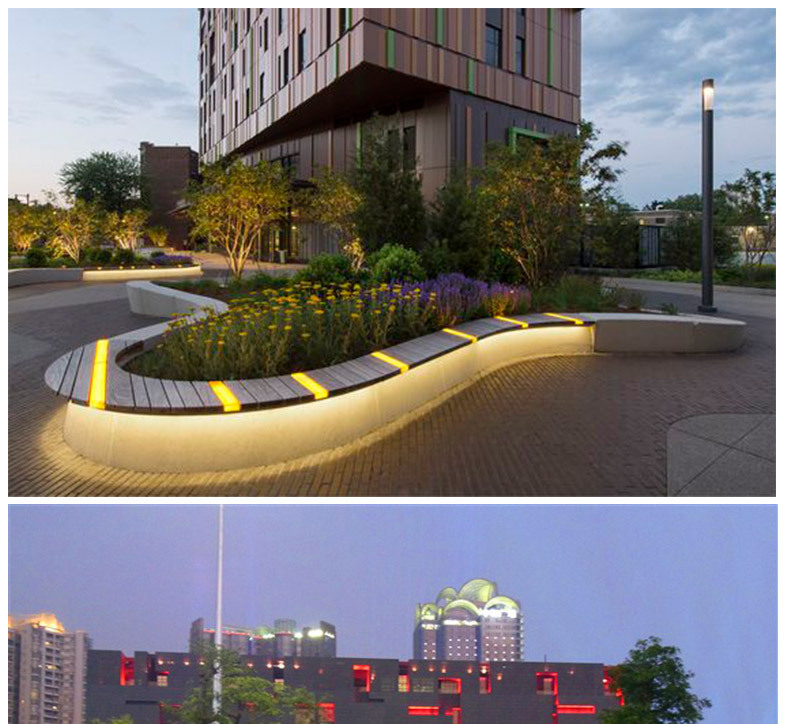 户外led广场长方形地砖灯