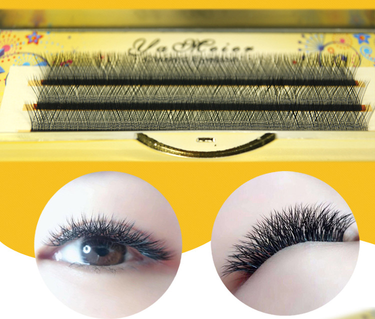 y型自动一秒开花嫁接睫毛y型睫毛编织网状睫毛自然浓密卷翘