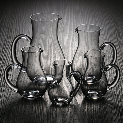 厂家直销 手工吹制无铅分酒器 水晶玻璃醒酒器 分酒壶酒吧餐饮ktv