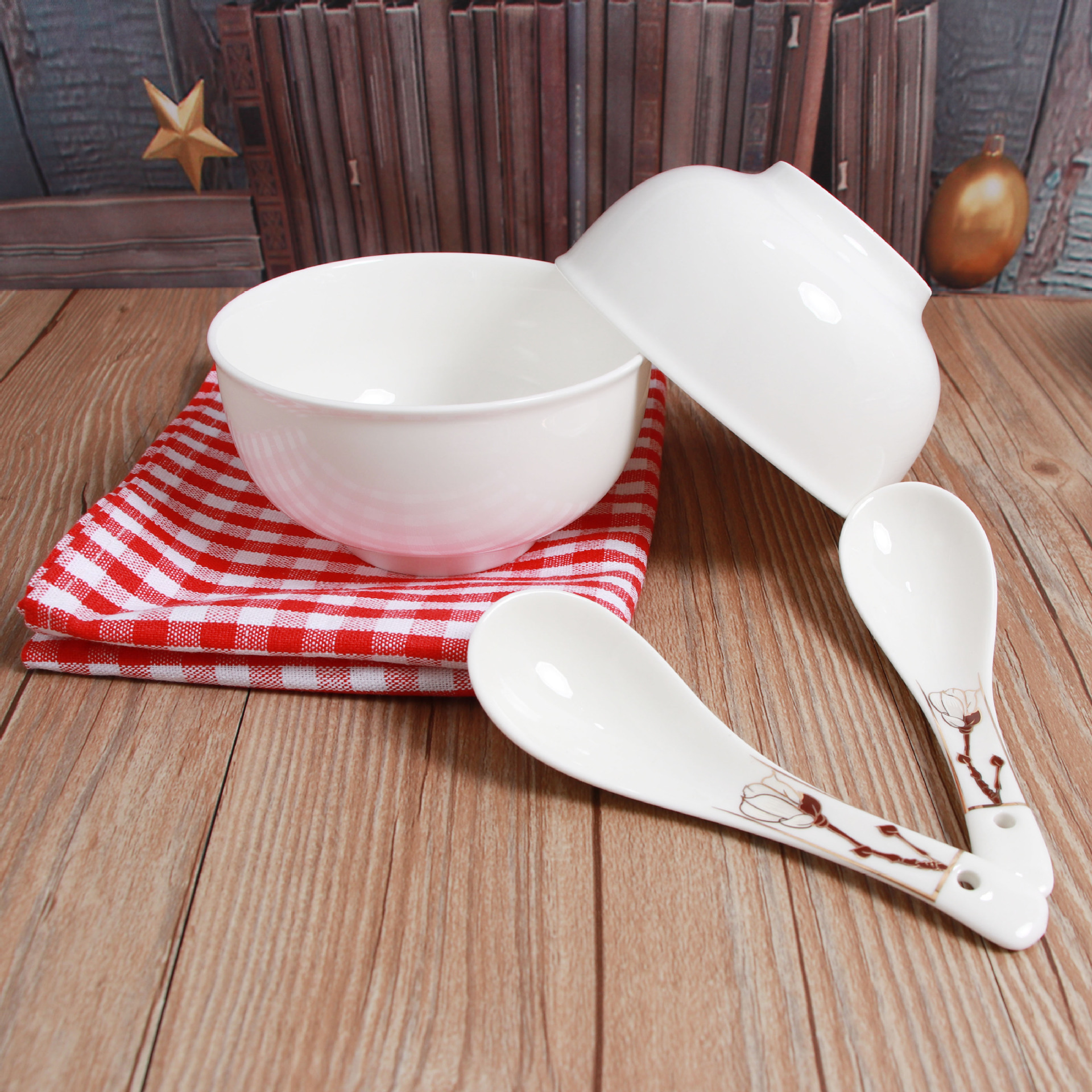 5寸球形碗 镁质瓷 白色饭碗酒店日用餐具陶瓷碗定制