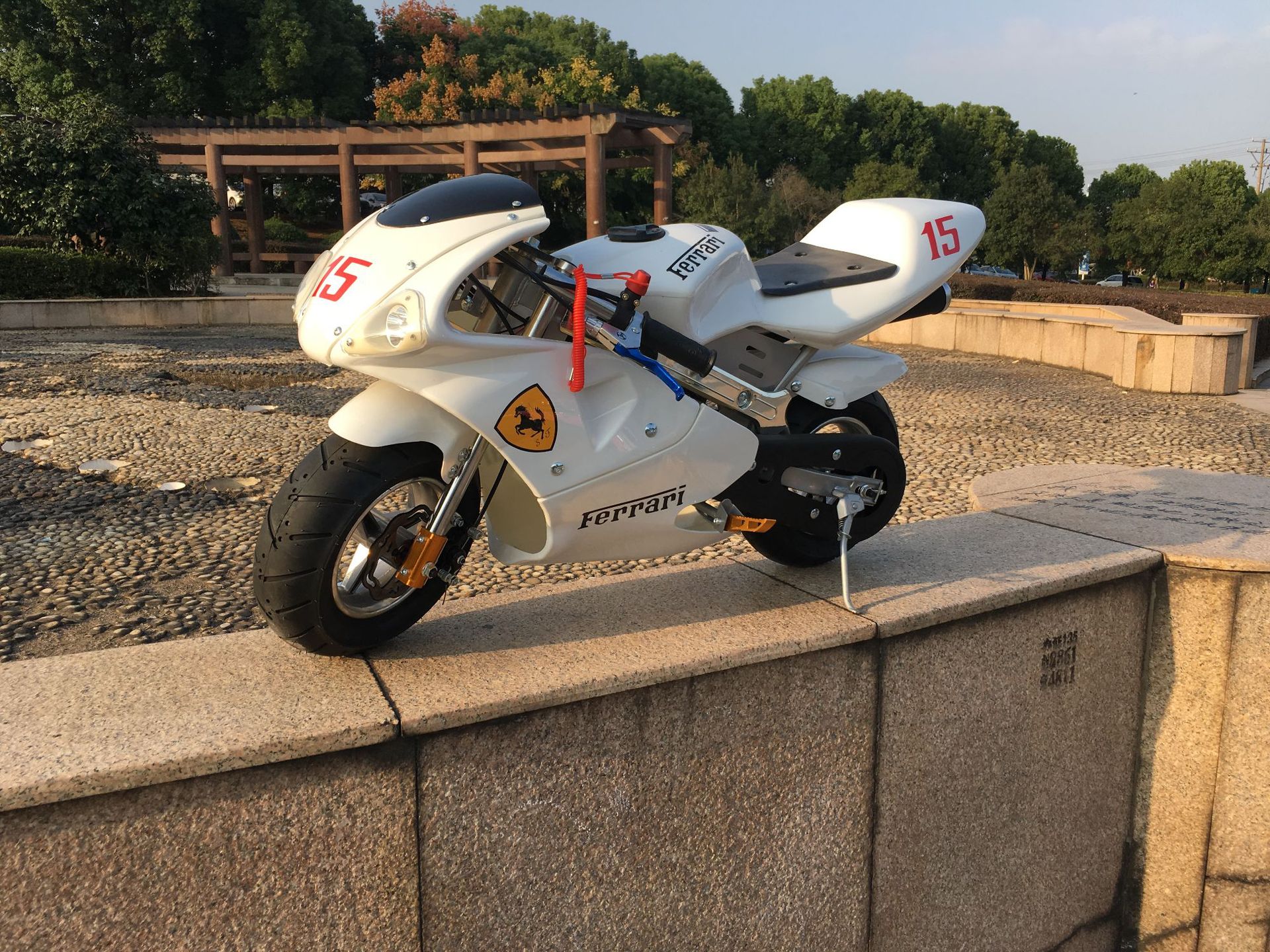 带灯款 新款小型摩托车迷你小跑车小摩托车49cc成人汽油儿童 代发