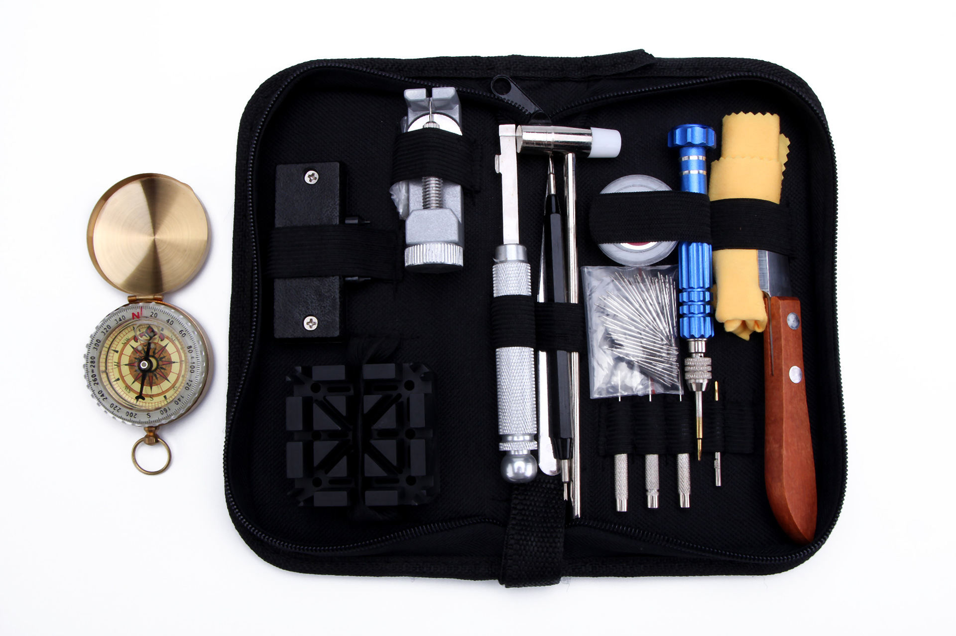 跨境专供 钟表维修工具包 套装 122件套 修表套装工具 一件代发