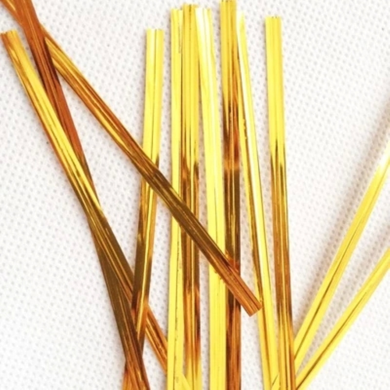 婚庆礼盒金色糖果扎丝 面包金属丝包扎线 饰品封口束线绳批发