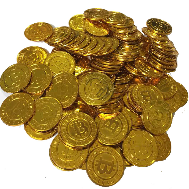 金币道具塑料金币游戏币筹码币儿童玩具海盗金币比特币厂家直销