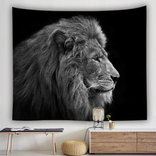 亚马逊wish速卖通动物狮子挂毯外贸锭制森林狮子挂毯坐垫壁挂T067