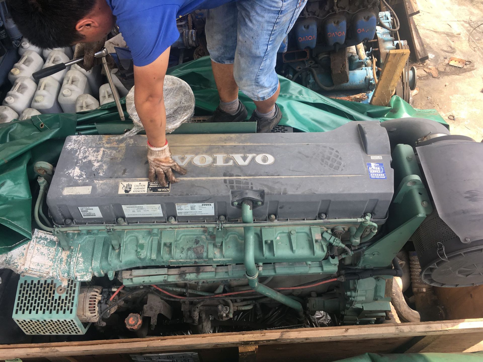 销售沃尔沃全系列电喷柴油发动机进口拆车件twd1642ve