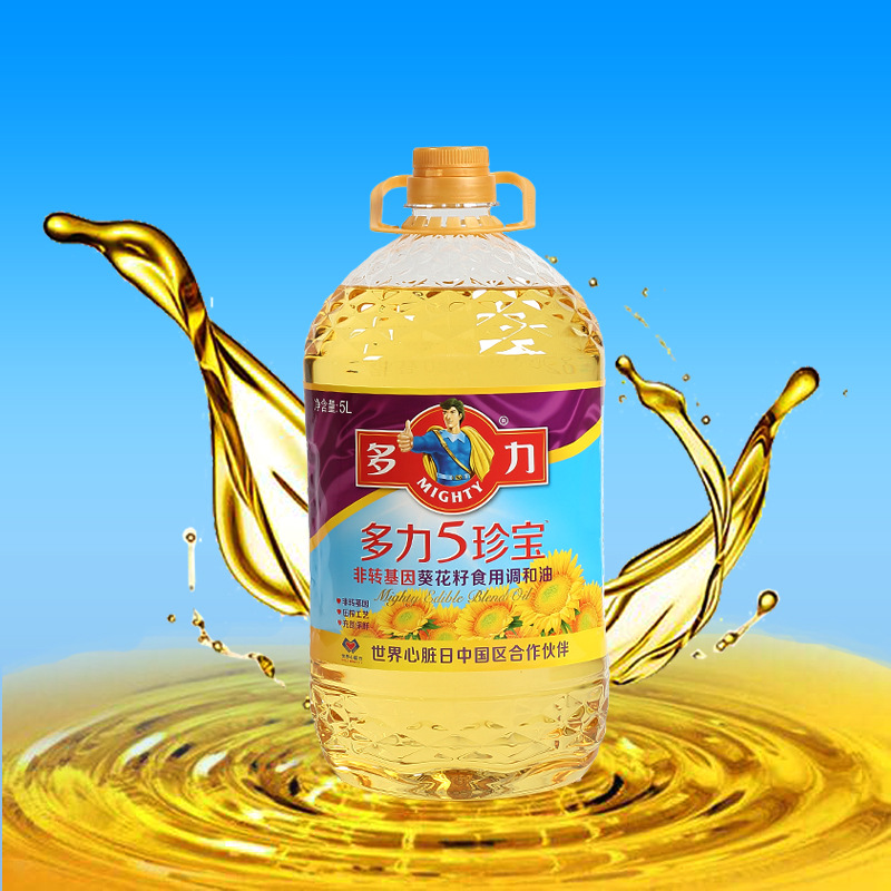 多力5珍宝非转基因葵花籽食用调和油5l礼品发放团购批发 葵花籽油