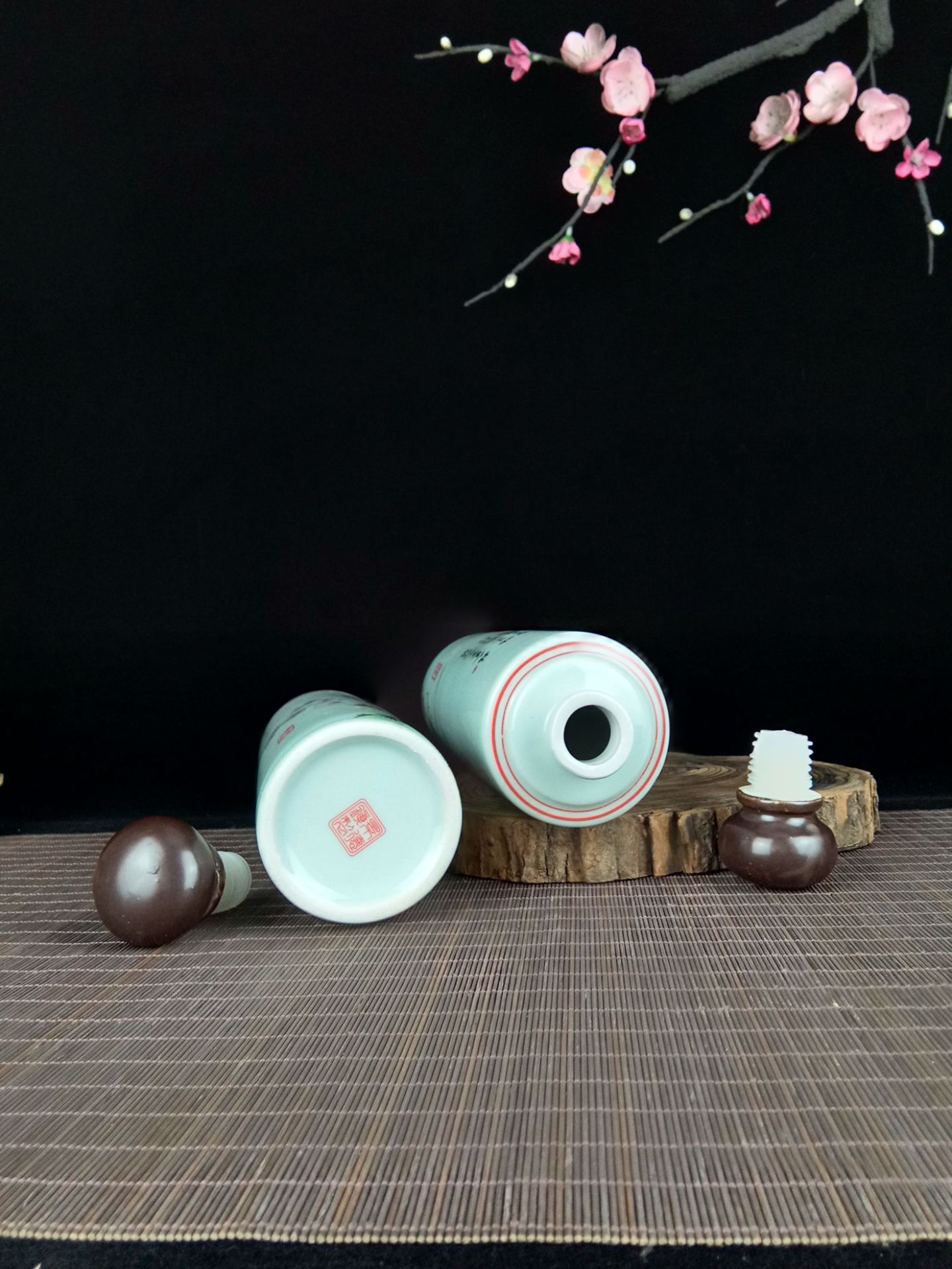 陶瓷酒瓶景德镇 春夏秋冬四季烤花瓷瓶工艺酒瓶 酒坛批发定制酒瓶