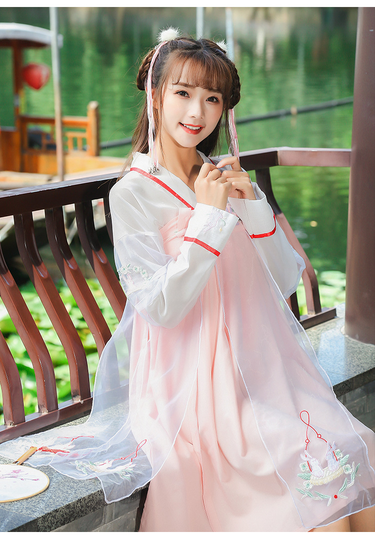 汉服女夏中国风改良交领古风学生日常汉元素襦裙彼岸花校班服套装