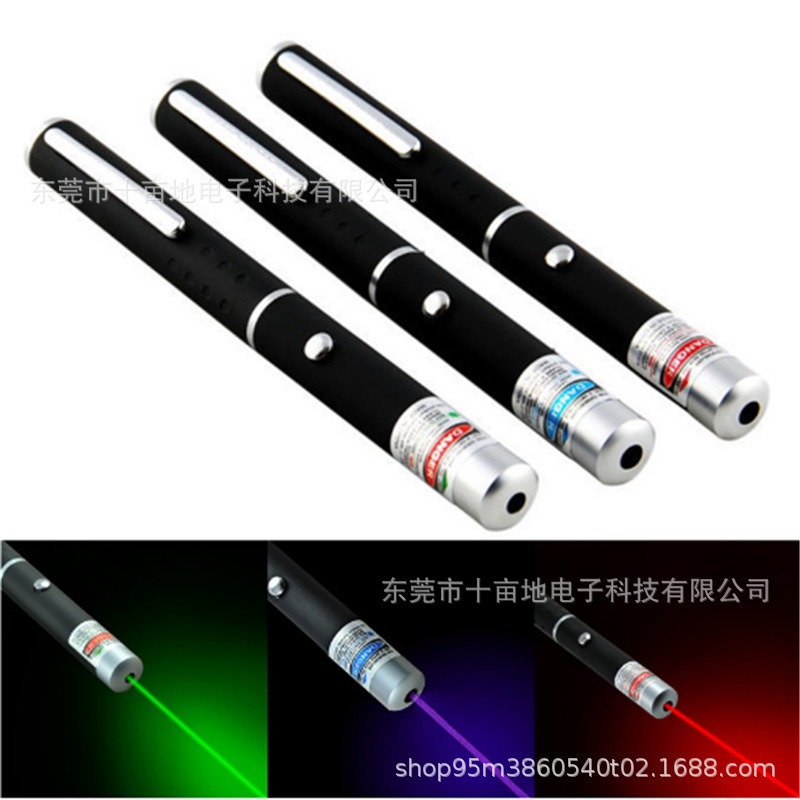 Exclusive for Cross-Border Spot Red Green Blue Purple Single Point Laserpointerpen Laser Pointer Teaching Whip Pen