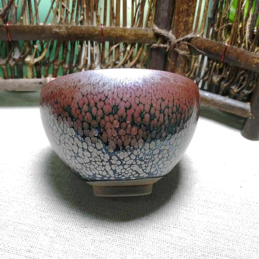 建阳水吉建盏文海对杯油滴兔毫鹧鸪斑曜变天目茶盏铁胎主人杯茶具