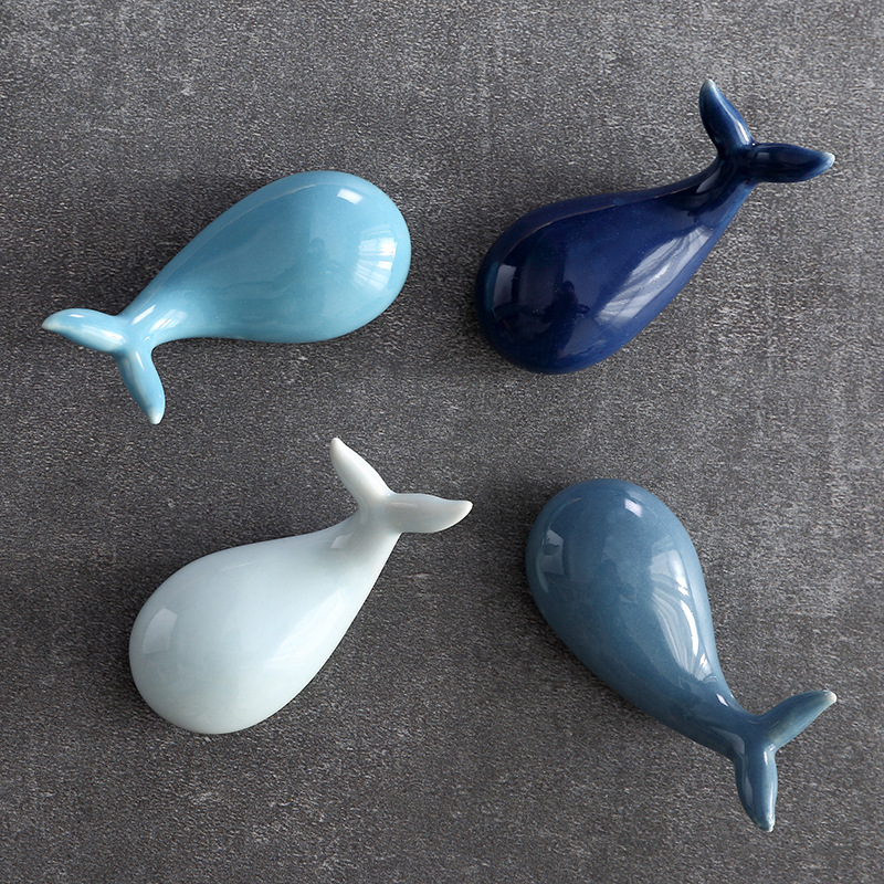 Creative Cute Ceramic Household Whale Style Chopsticks Shelf Personality Chopstick Rack Chopstick Holder Chopstick Rest Spoon Holder Tableware Table