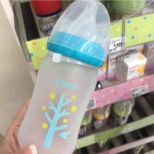 pigeon日本贝亲宽口玻璃硅胶奶瓶新生儿防胀气奶瓶18款160ml240ml