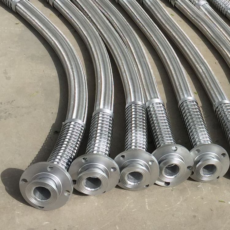 波纹金属软管304金属软管多规格法兰式不锈钢化工油气管