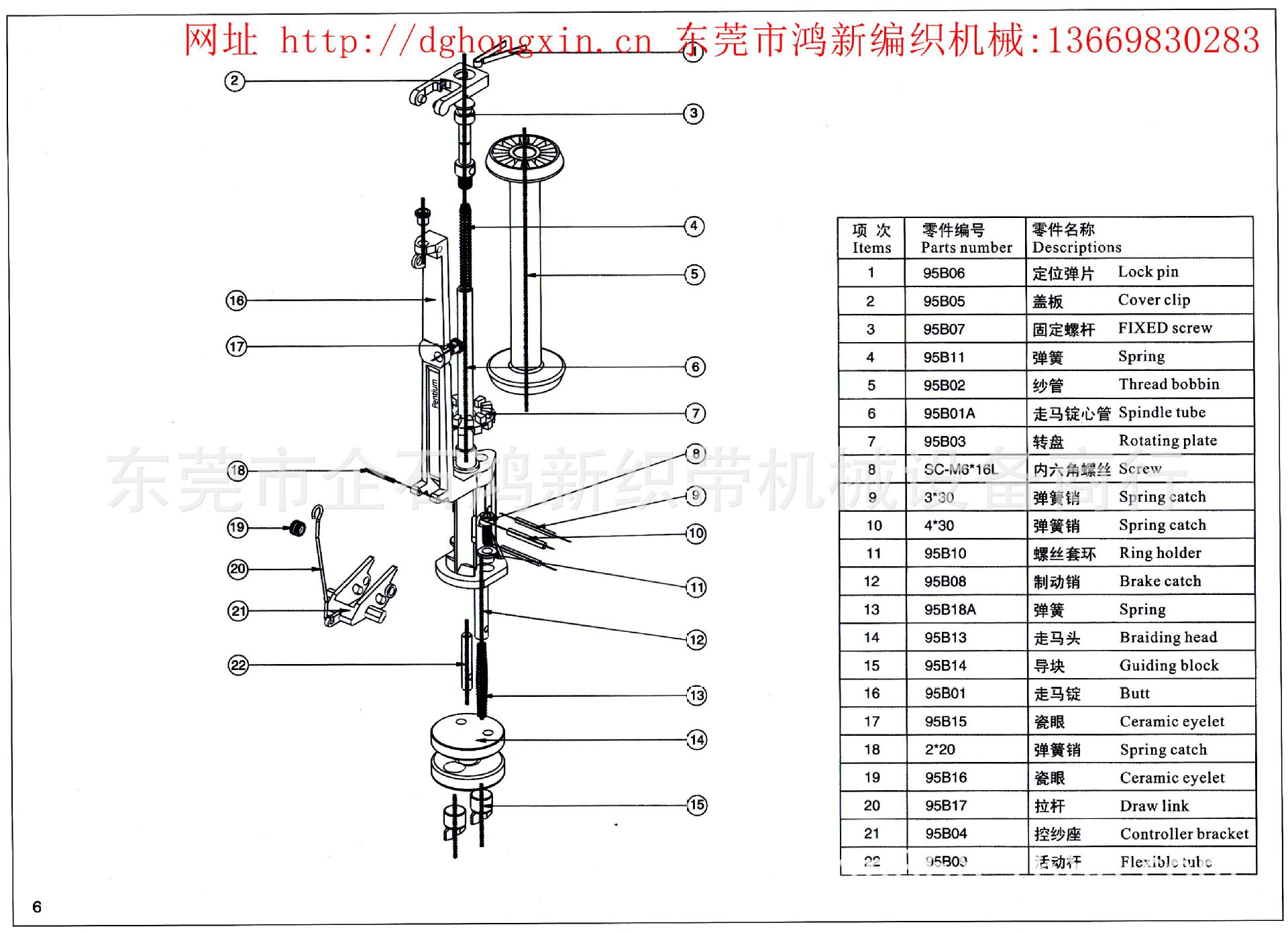 霏鸿高速编织机锭杆 编织机走马锭杆113*43 140*48 210*70mm