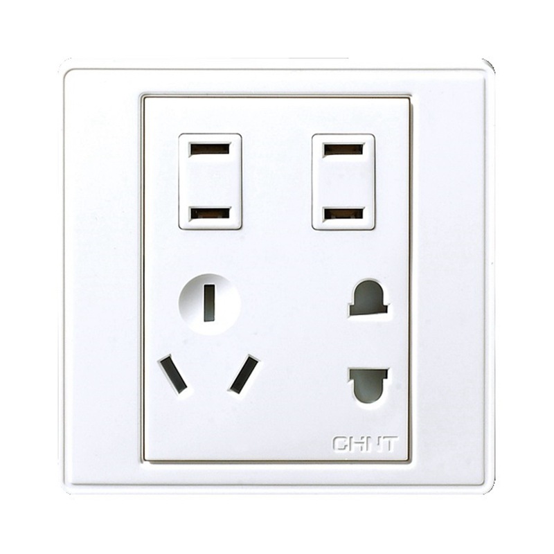 正泰开关插座new7e4459孔插座10a250v九孔插座多位插孔多功能