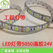 工程专用LED灯带直流24V汽车乐巴货车滴胶60珠低压防水24伏软灯条