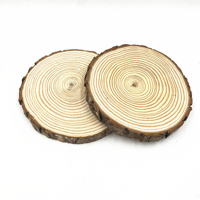 松木圆木片17cmdiy手工材料摄影道具美术课手绘装饰木片年轮木片