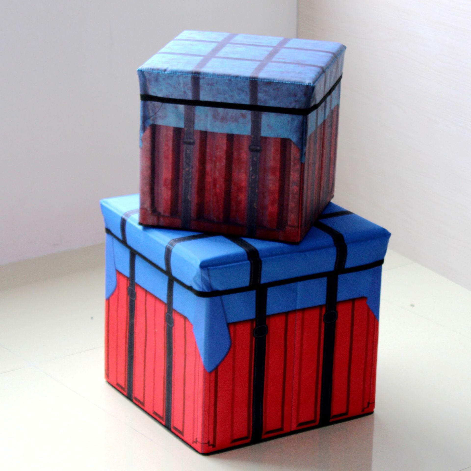 厂家直供大号绝地求生空投箱 吃鸡游戏38*38*38逼真版空投收纳凳