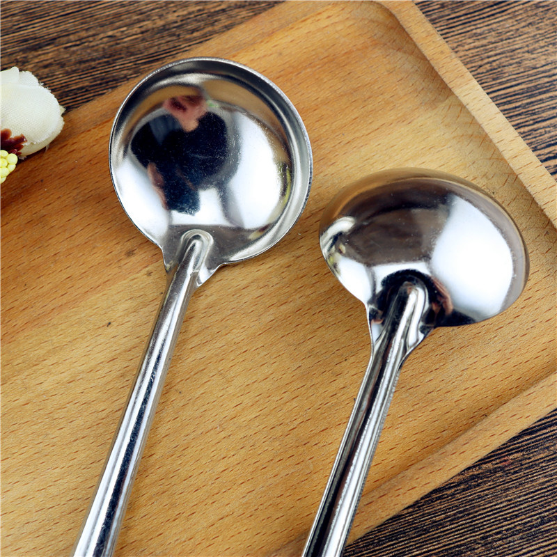 无磁餐具大油勺加厚勺子不锈钢喝汤小勺西瓜勺调料勺工具勺小油勺