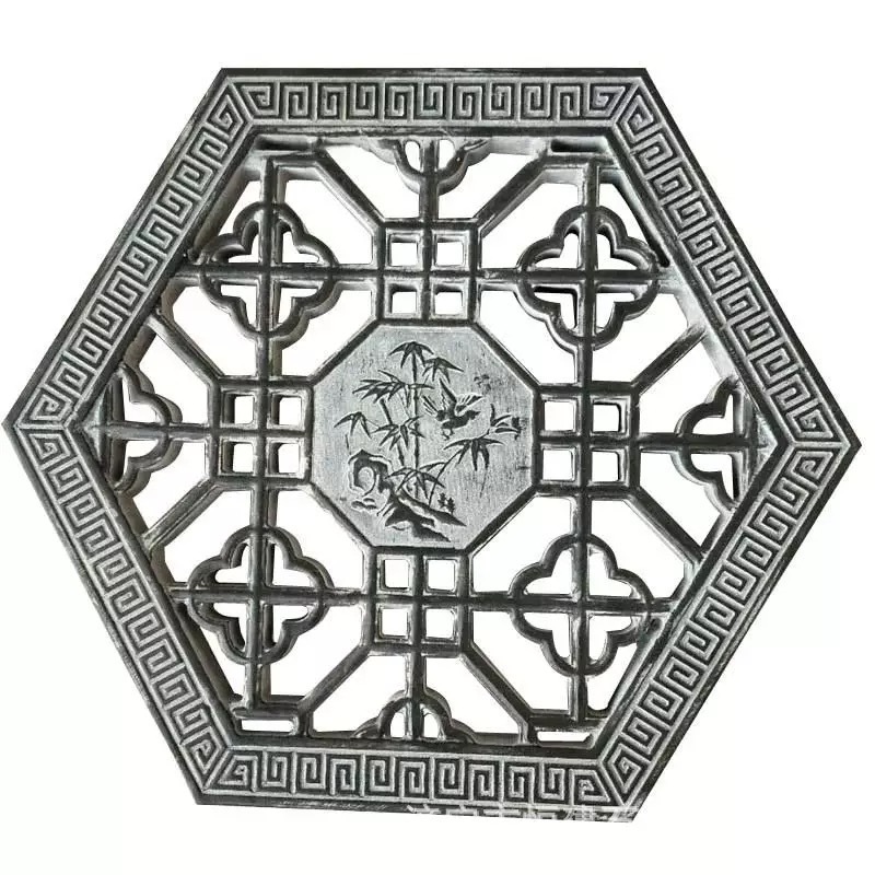 古建院墙浮雕镂空石雕花窗 中式镂空花窗 仿古做旧青石浮雕花窗