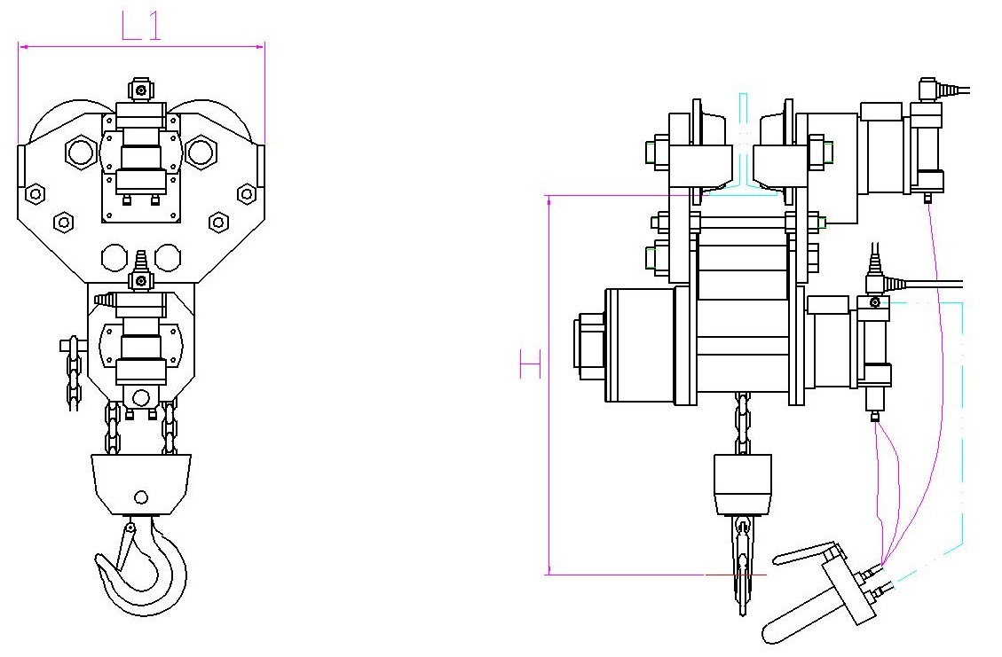 5吨5000公斤气动葫芦 风动葫芦 防爆葫芦 气动链条葫芦