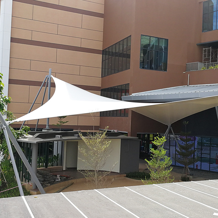 商场入口膜结构遮阳雨棚 透光张拉膜结构 门厅遮阳雨棚