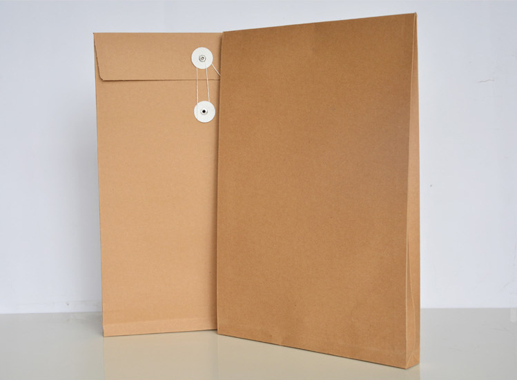 文件袋定制牛皮纸a4空白档案袋 无字文件资料袋 定做印刷logo现货