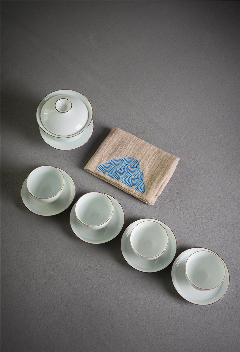 景德镇 杯托茶托功夫茶具杯子杯垫茶道配件茶杯底座陶瓷茶碟茶垫