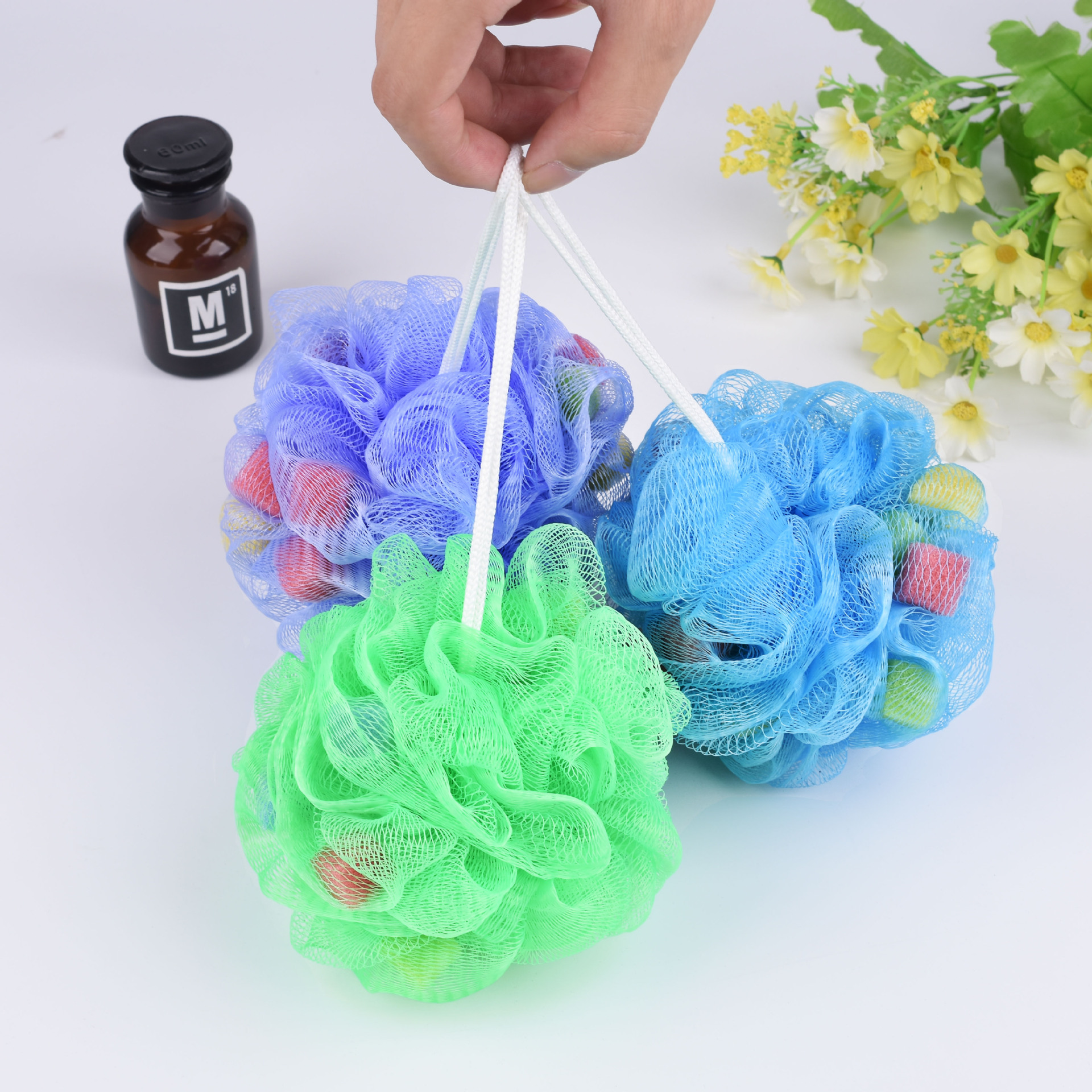 厂家沐浴球海绵浴花洗澡球搓背 气泡弹澡花洗浴用品泡澡批发